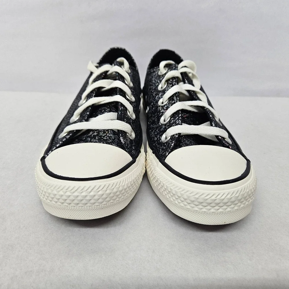 Converse Chuck Taylor All Star Oxfords A11138C Glitter Black Egret Women Size 6 - Picture 4 of 9